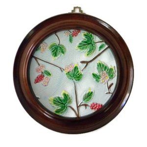 1988 Shafford Vintage Framed Plate Wall Decor